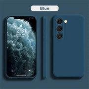 Blue liquid silicone phone case for Samsung Galaxy by Simples Market