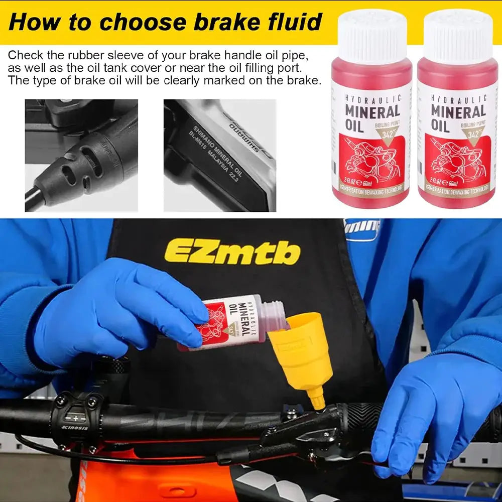 60-120ML Bicycle Brake Oil Bleed Kit For Shimano Tektro Avid MTB And Road Bikes Brake Repair Tool