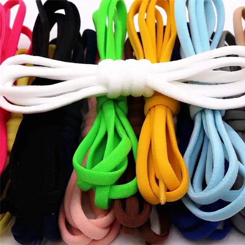 Elastic No Tie Shoelaces For All Shoes One Pair Kids And Adults Quick Lacing Flat Sneakers