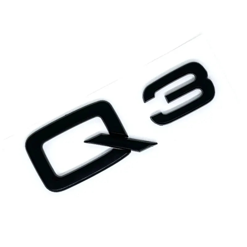 Q3 3D ABS Chrome car rear trunk emblem badge for Q2–Q8 TDI TFSI styling