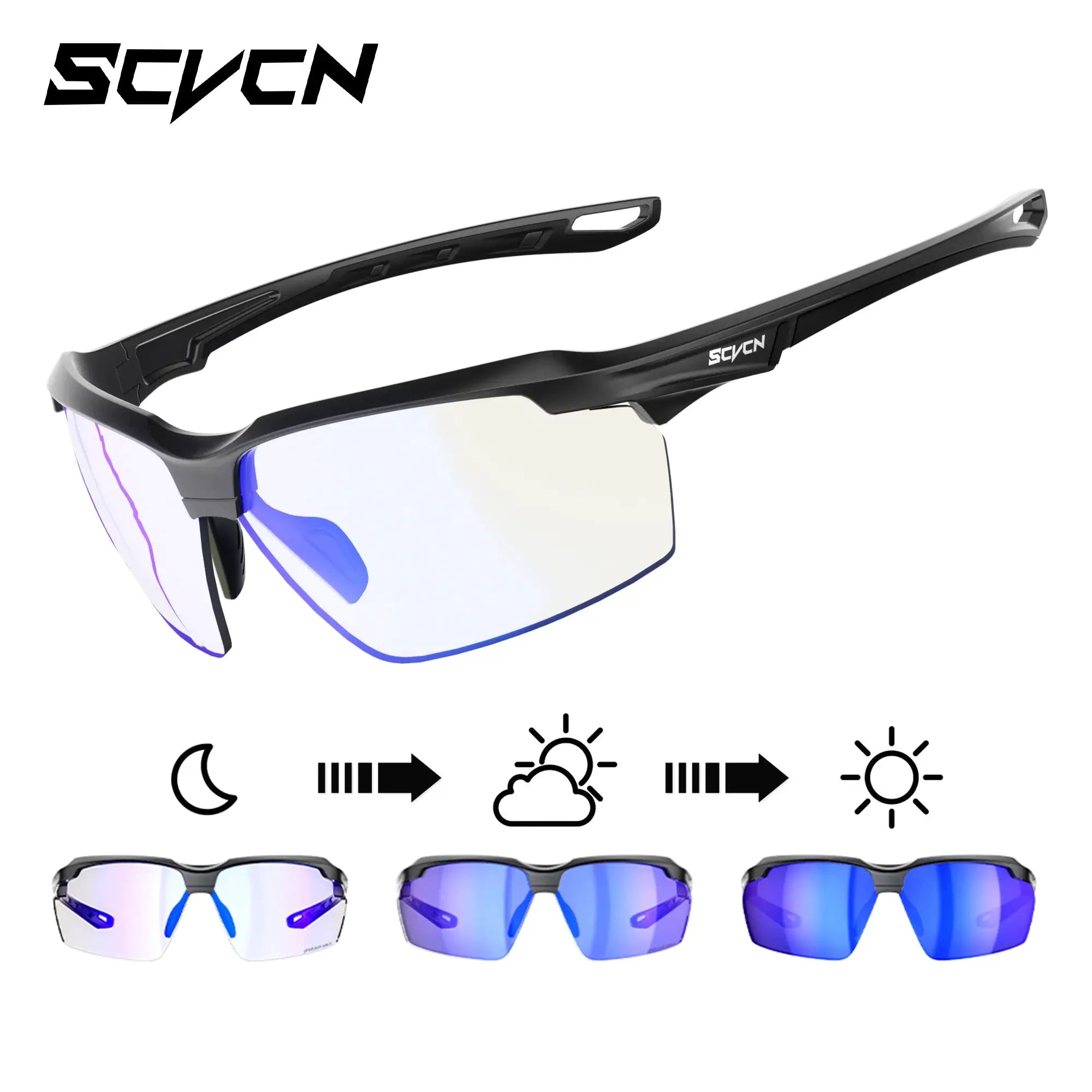 SCVCN Explosion Proof Airsoft Eyewear With Photochromic Polarized Lenses For All Lighting Conditions