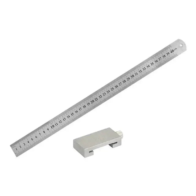 Portable Accurate Positioning Woodworking Tool Steel Ruler Positioning Limit Block Measuring Gauge for Carpentry