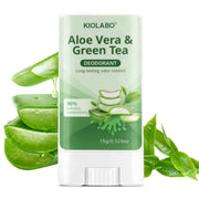 Kiolabo Aloe Vera & Green Tea deodorant, 15g, 96% natural ingredients