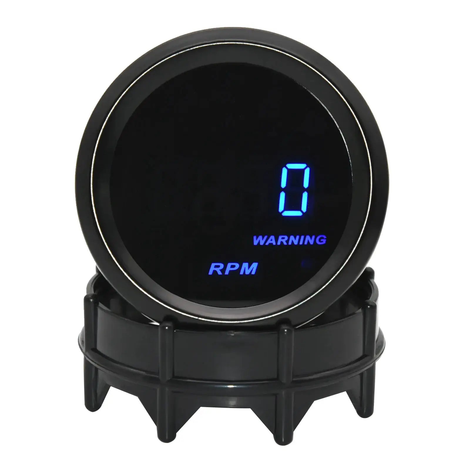 52MM digital RPM gauge with blue LED display in black housing