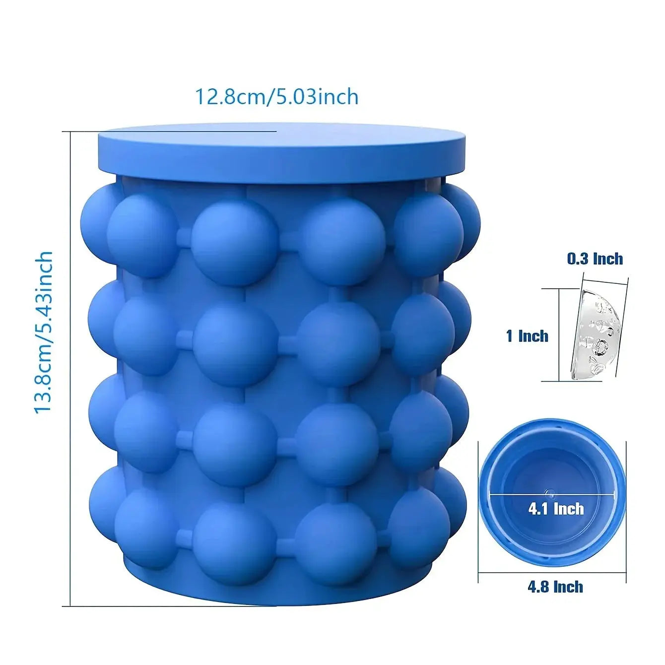 2 In 1 Silicone Ice Bucket And Ice Cube Mold For Quick Freezing And Easy Serving, Ideal For Bars And Parties