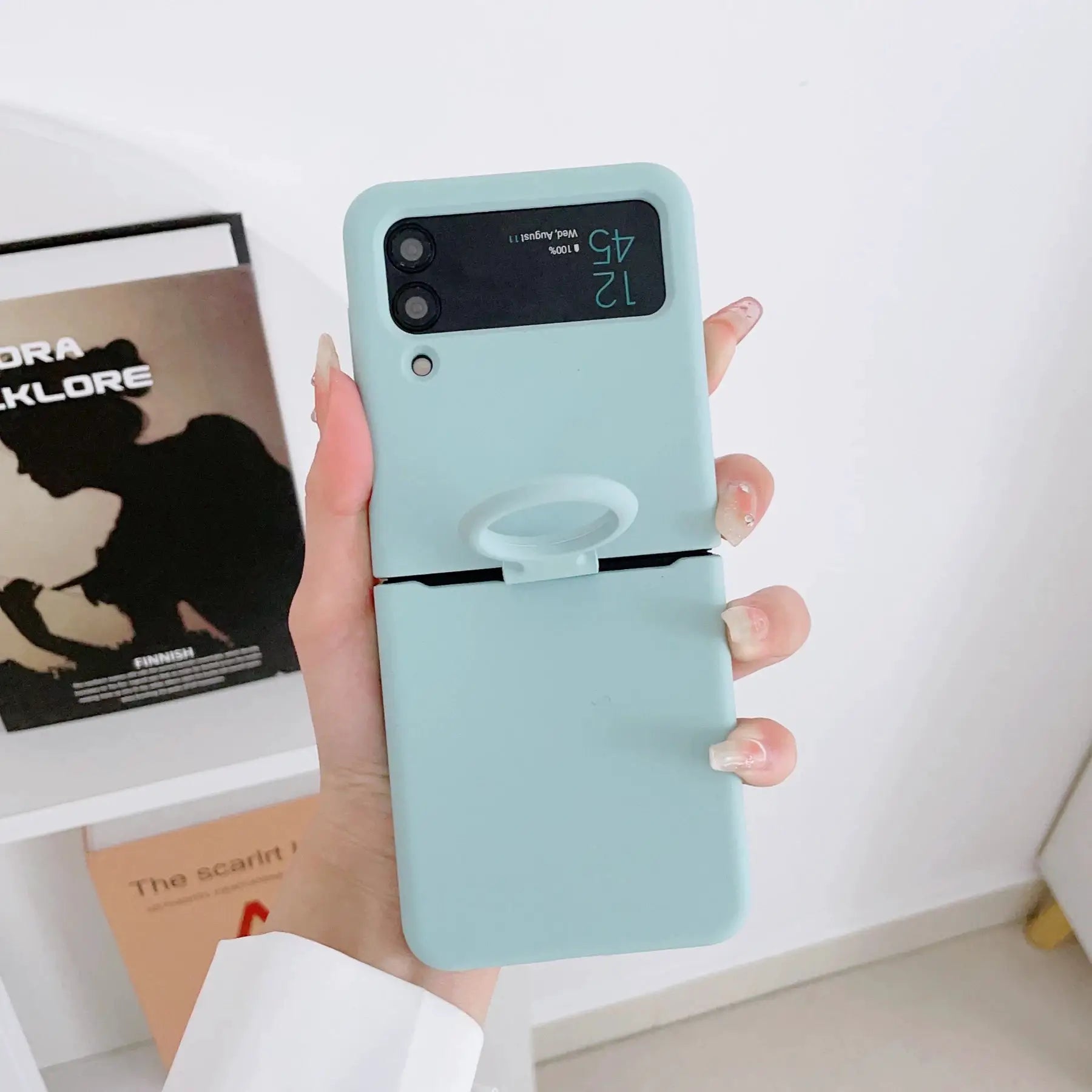 Liquid Silicone Ring Holder Case For Samsung Galaxy Z Flip Series Full Coverage And Easy Grip