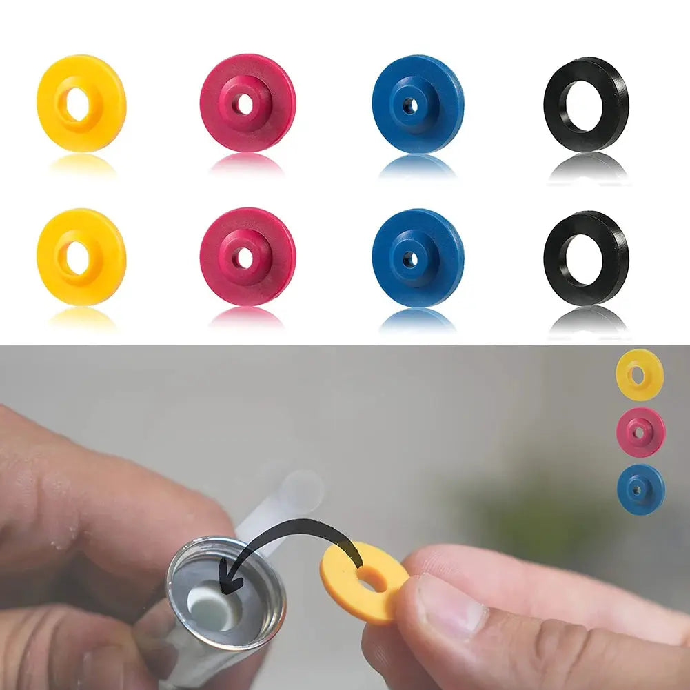 Simples Market 8pc 1/2in shower flow reducer set with yellow pink blue and black washers for water saving