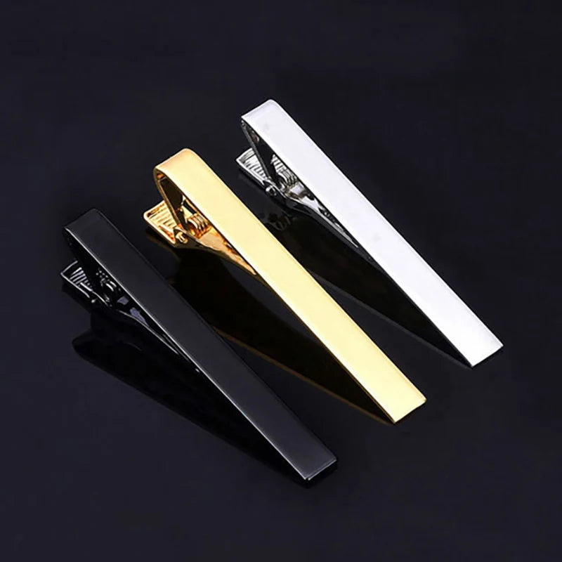 NobleMan Metal Tone Tie Clip Simple Bar Clasp Keeps Neckties Neat and Stylish for Men