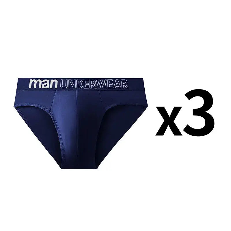 Men's navy briefs underwear 3-pack with elastic waistband