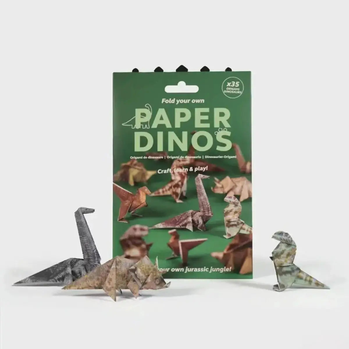 DIY Origami Paper Animals Kit 50 Pieces Cats Dogs Dinosaurs Fold Your Own 3D Desk Decor Toy For Kids And Adults