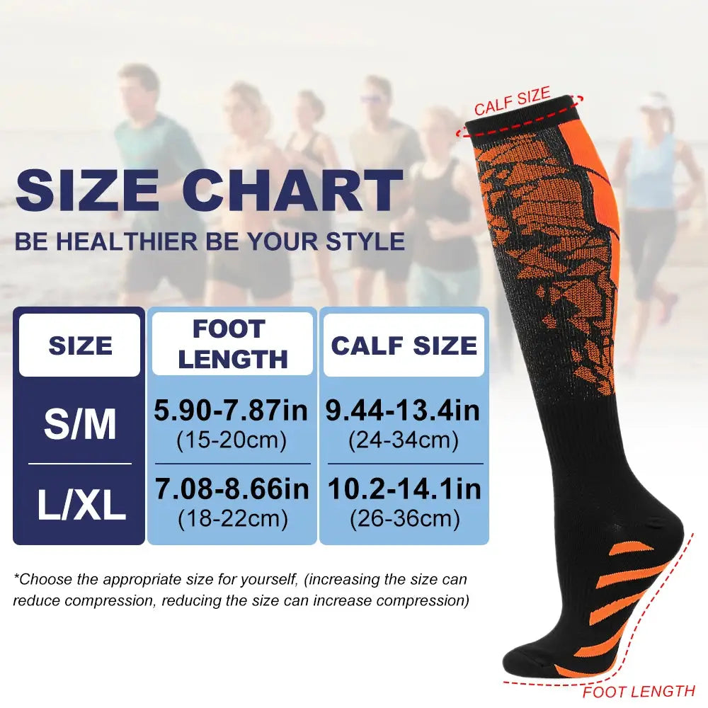 Unisex Compression Socks For Women And Men Calf Support For Running Travel Nursing Pregnancy Circulation Athletic