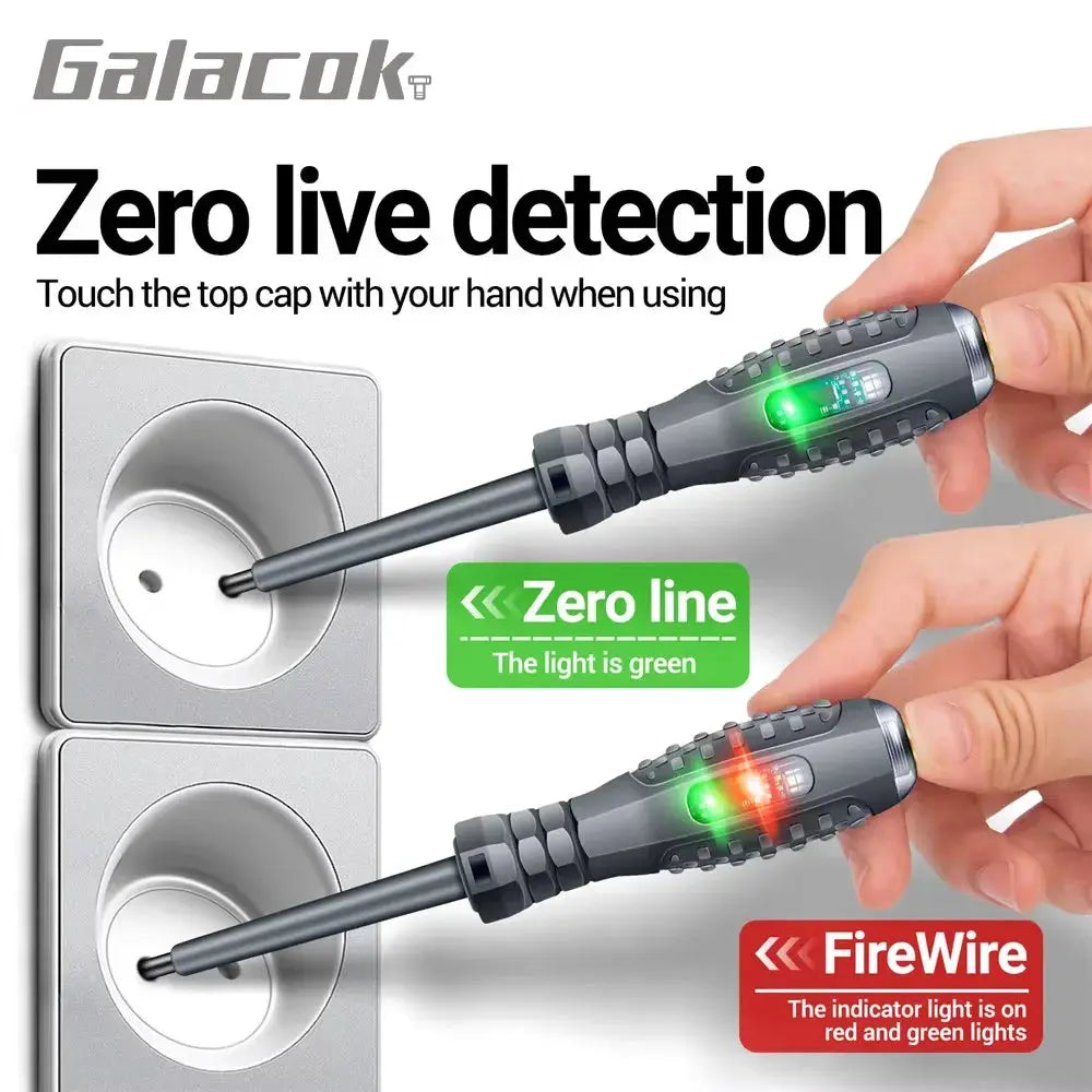 Multifunctional Electrician Test Screwdriver Non Contact Voltage Tester Pen 70 To 600V Induction Lights Red Green