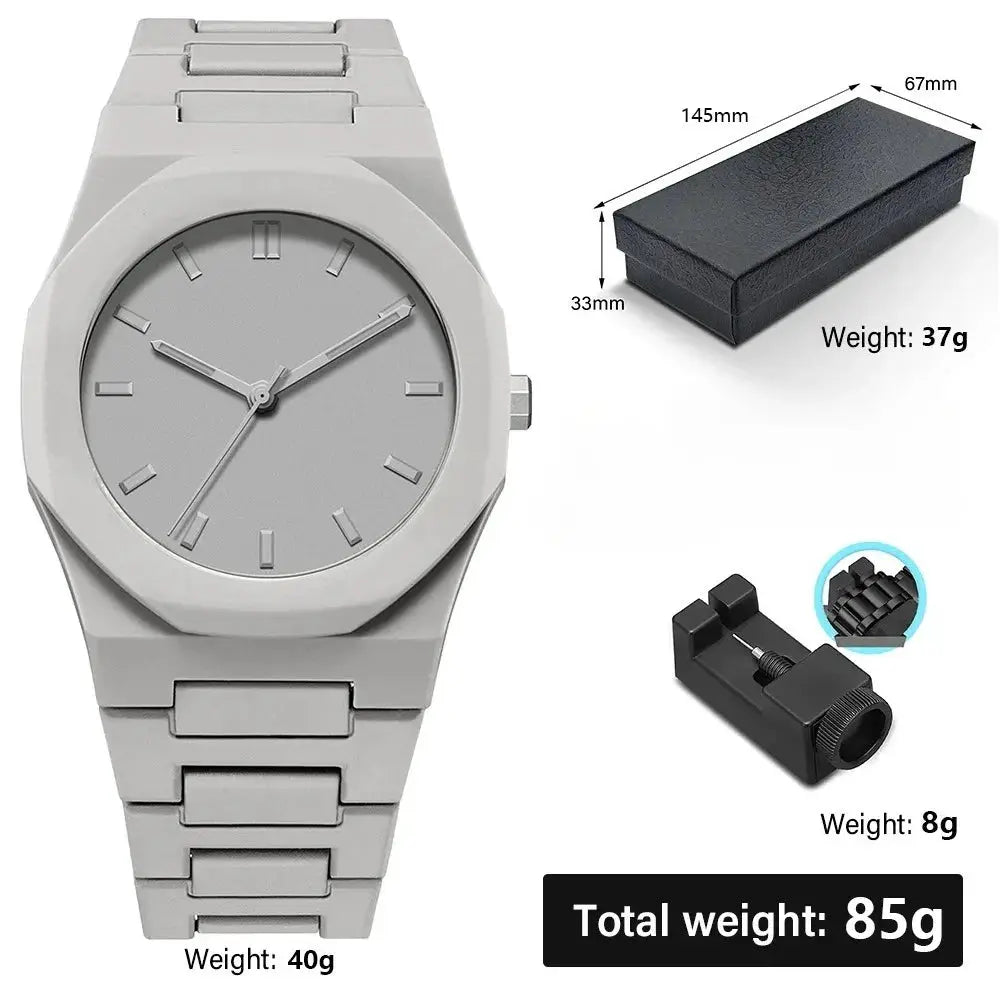 NovaTime Minimalist Quartz Watch For Men With Lightweight Plastic Strap Waterproof Durable Build And Classic Style
