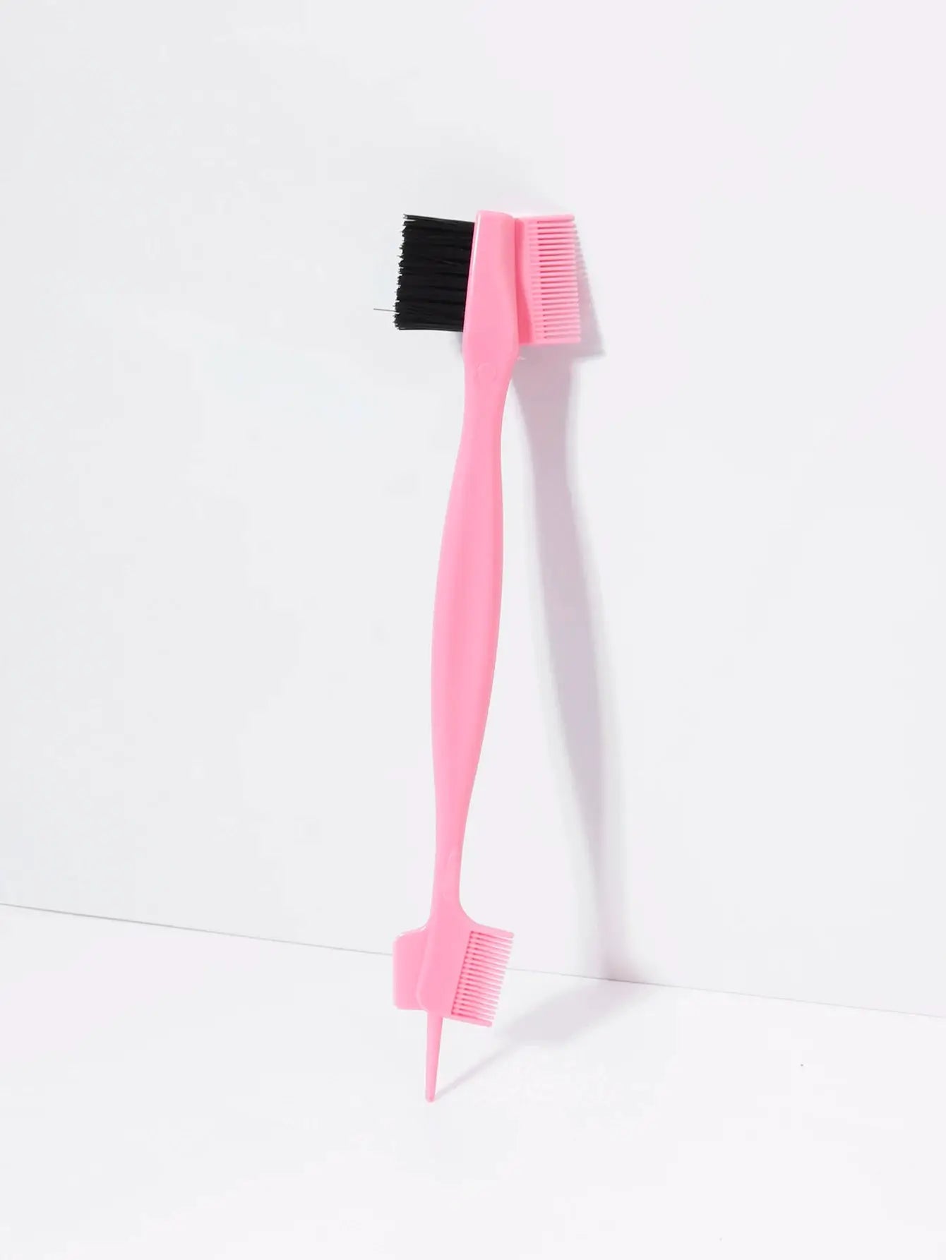 Simples Market pink edge control brush comb dual-ended for wig edges with black bristle brush