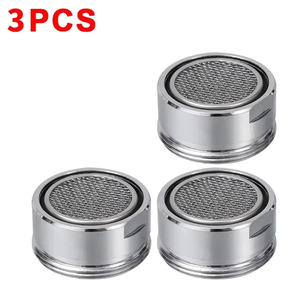 Chrome faucet aerators, 3 pcs, replaceable mesh screens, Simples Market