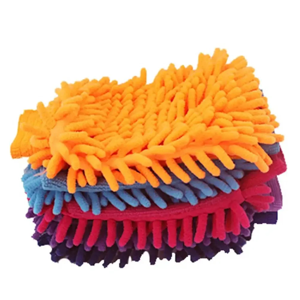 Chenille Coral Fleece Car Wash Gloves Washing Mitt For Auto Cleaning Dust Removal And Scratch Free Car Care