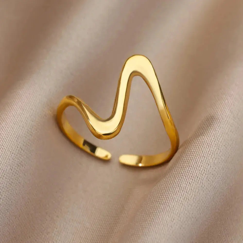 316L Stainless Steel Rings For Women Gold Color Never Fade Luxury Classic Wedding Couple Rings Jewelry Free Shipping