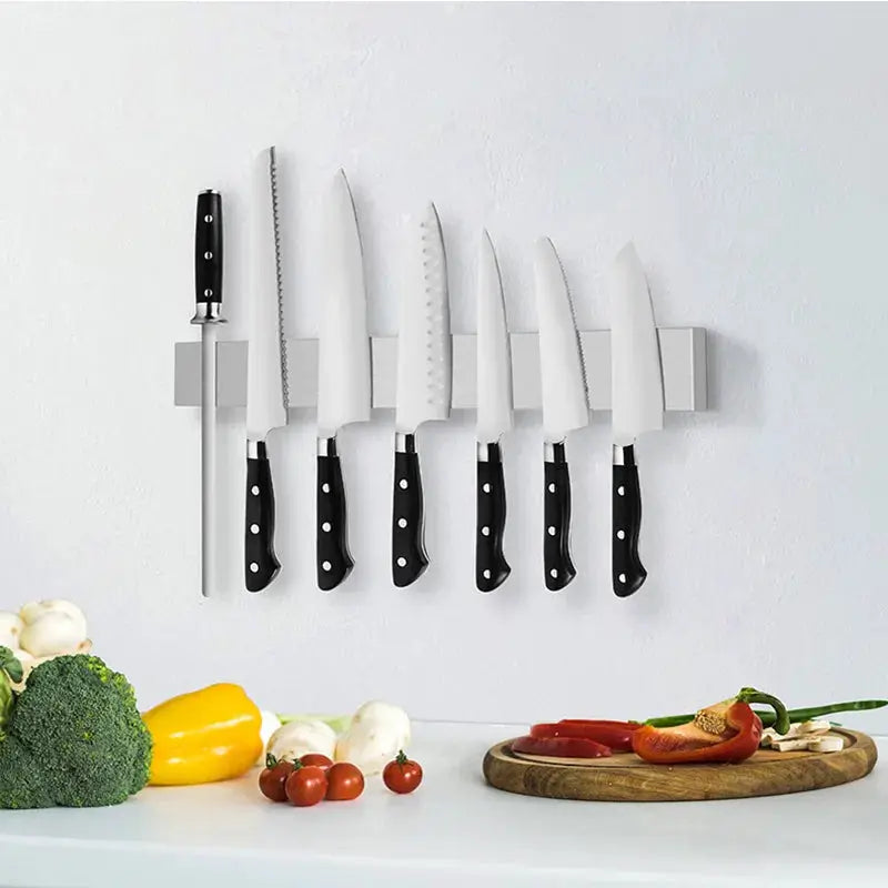 Professional Magnetic Knife Strip Stainless Steel Knife Holder Rack Kitchen Knife Bar 30 40 50 Cm