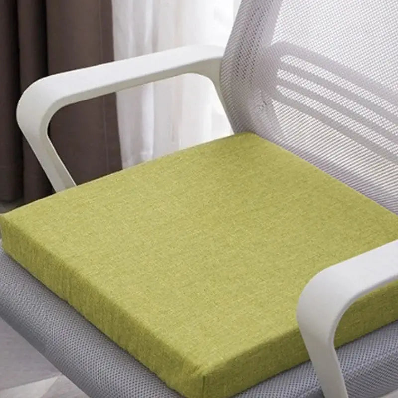 SRETNO natural latex chair cushion, lime green rectangular seat pad for office chair
