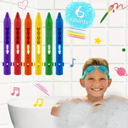 Washable Bath Crayons Set—Simples Market; six colorful tub markers for kids