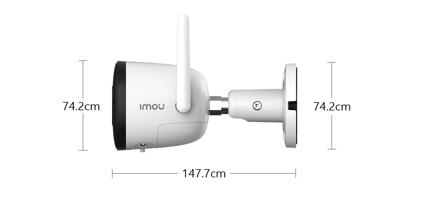 IMOU Bullet 2E outdoor WiFi security camera, white, wall-mounted