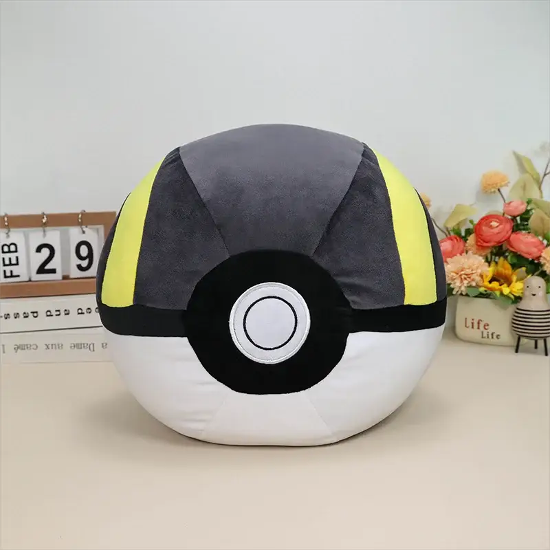 Large Pokemon Plush Cushion Ultra Ball Master Ball Poke Ball Pillow Pokeball Cushion For Bedroom Decor