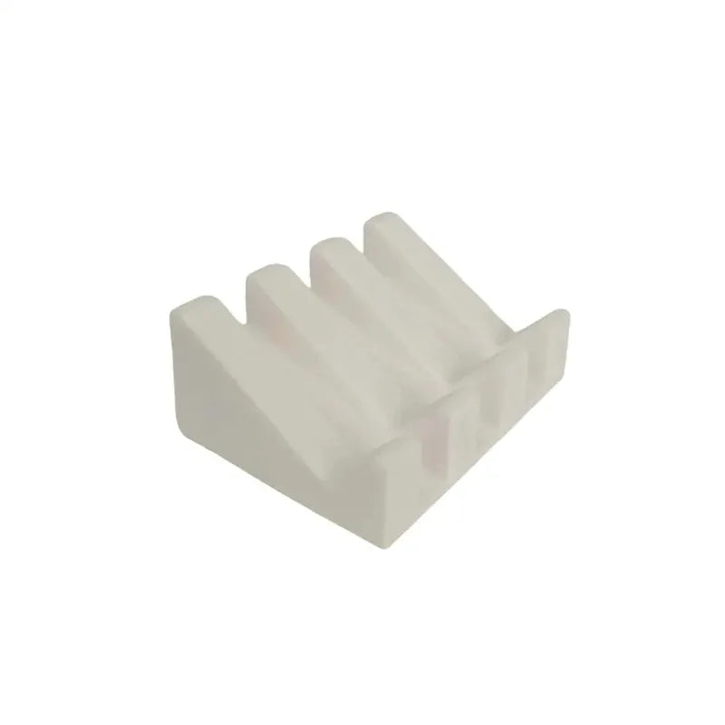 White silicone soap dish rack with tilt drainage slots for bathroom or kitchen.