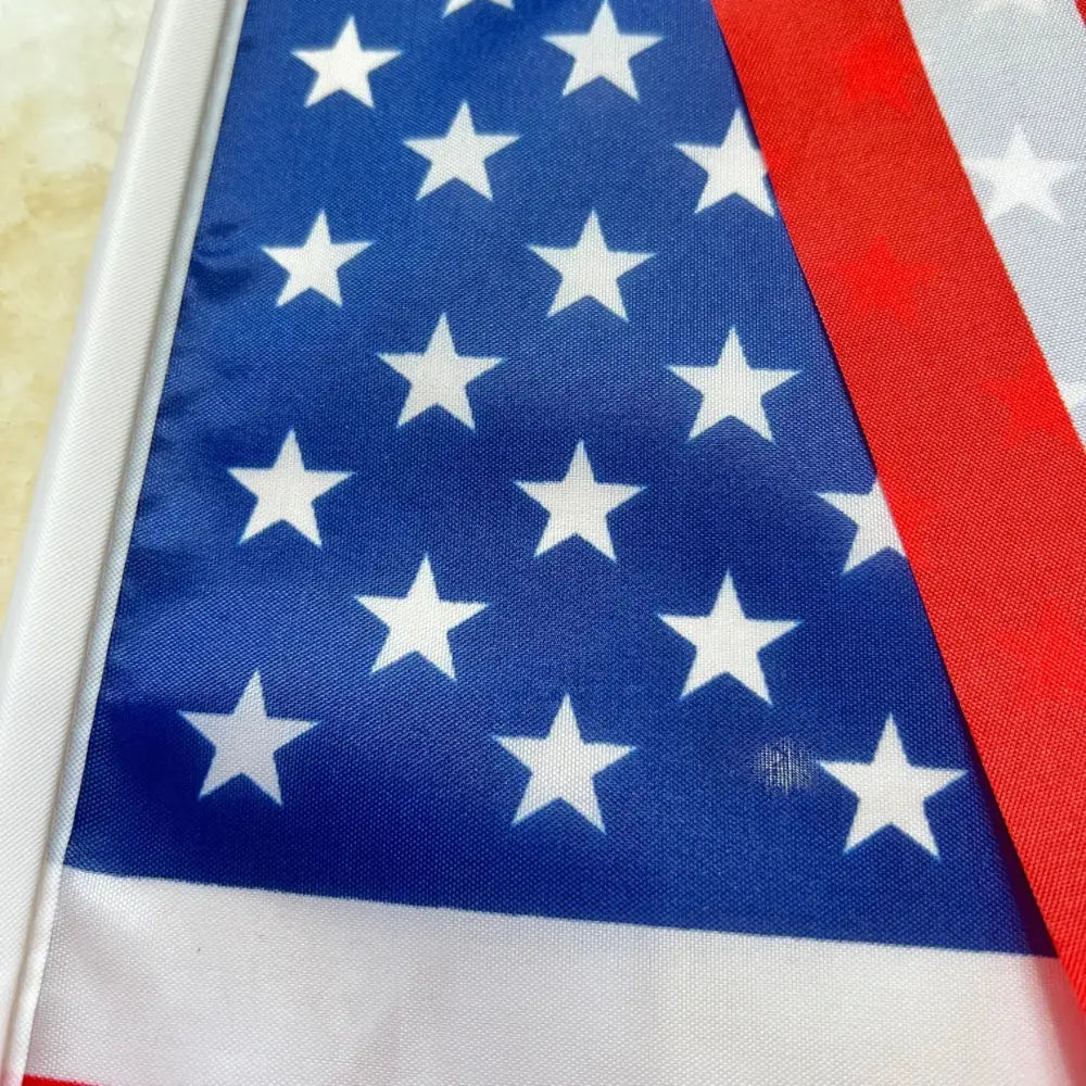 American Car Flag 30x45cm USA Window Flag With Plastic Flagpole