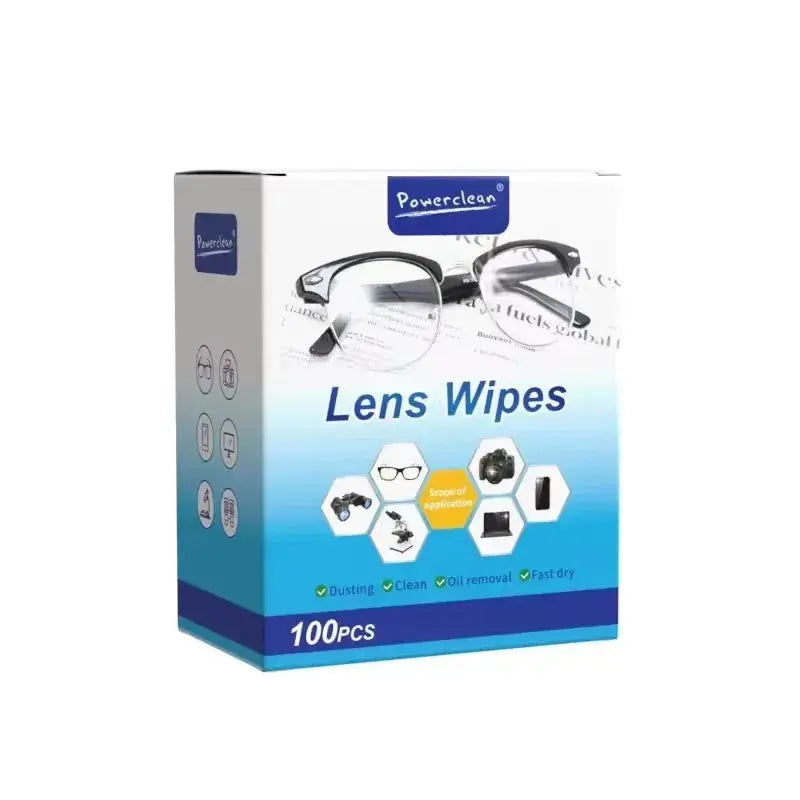 SureView Glasses Cleaner Wipes Disposable Anti Fog Microfiber Lens And Screen Cleaning 100 Count Box