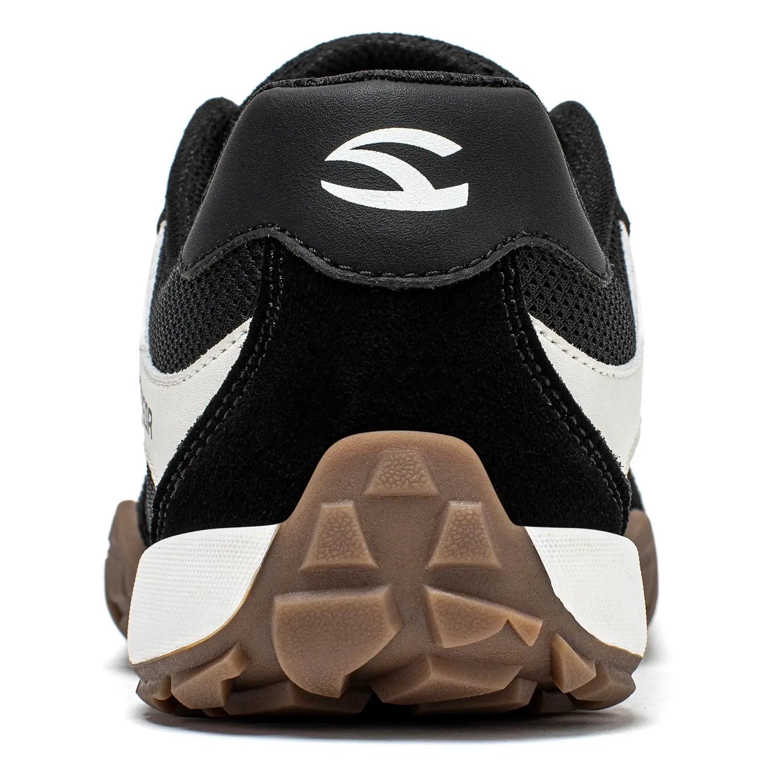 HOBIBEAR unisex wide-width barefoot sneakers, black mesh upper with white logo, rugged brown sole, Simples Market.