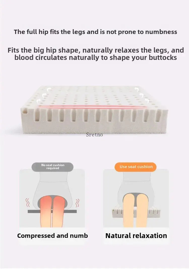 Natural latex chair cushion by Simples Market, 50x50 square thickened seat pad for chairs, stools, and floor use