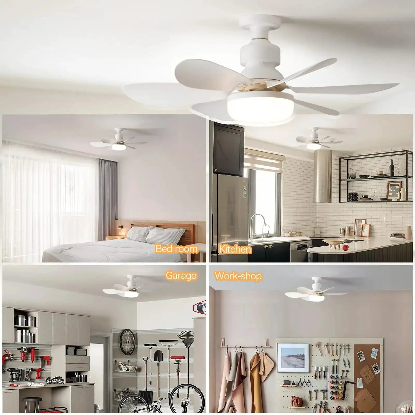 LED 40W Ceiling Fan Light With Remote Dimming E27 85 To 265V Ideal For Living Room Study Home