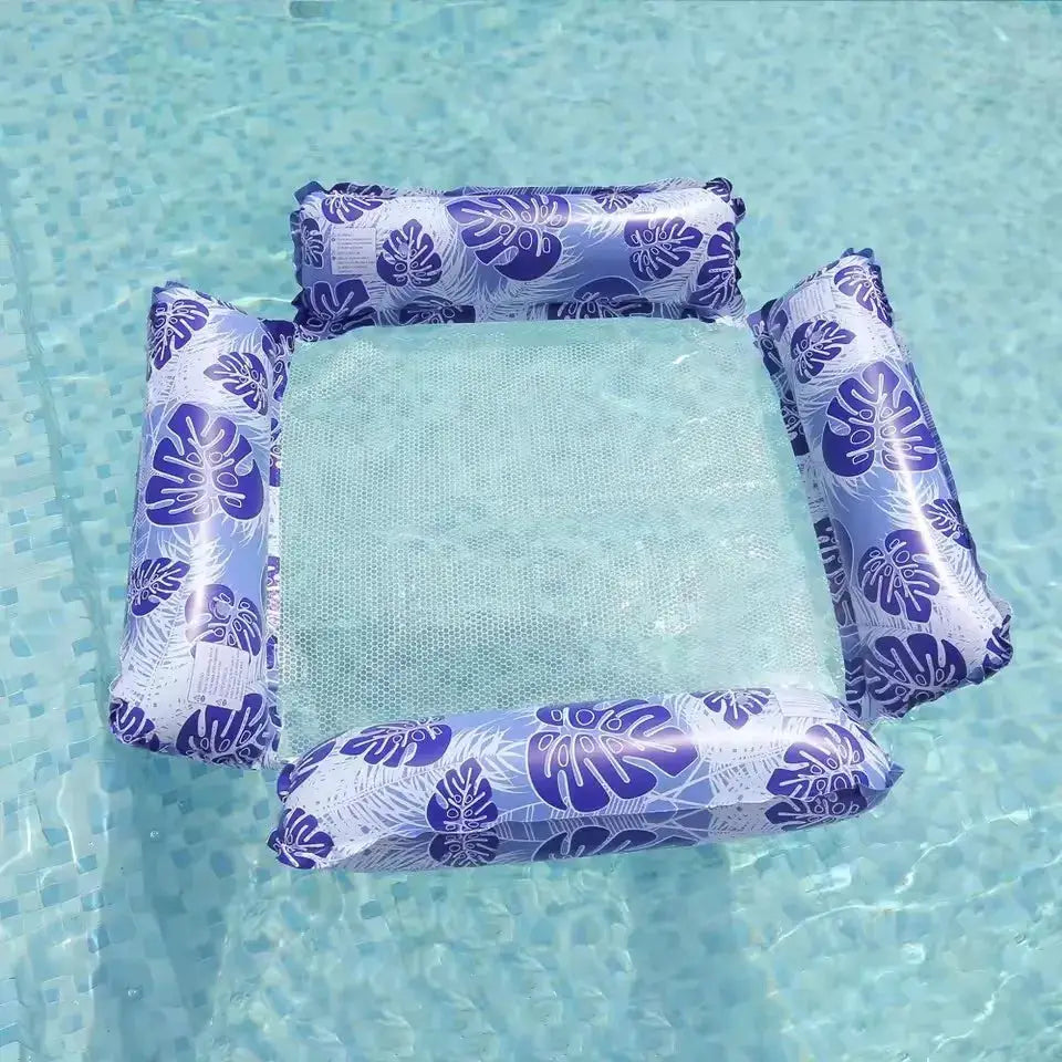 New Water Hammock Recliner Inflatable Floating Mattress For Pool Lake Ocean Relaxation And Pool Party Toy Swim Ring