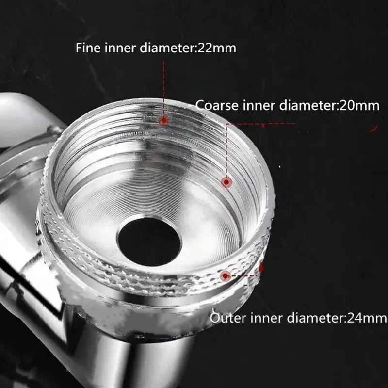 Simples Market chrome heavy-metal universal faucet sprayer head with 1080° rotation