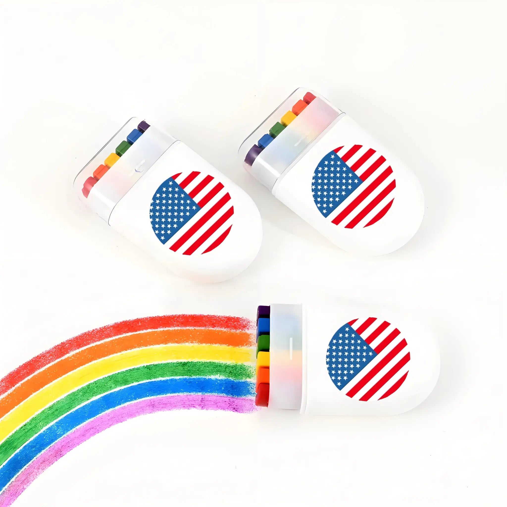 2 Pcs Rainbow Crayon Paint Color Set Oil Pastel Accessories For Birthday Party Christmas Halloween Gift