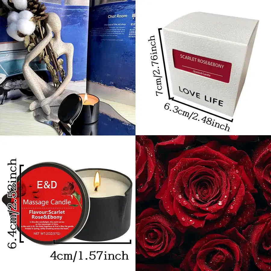 Massage Oil Candle for Stress Relief and Skin Moisturizing Aromatherapy Spa Essentials Luxury Candles