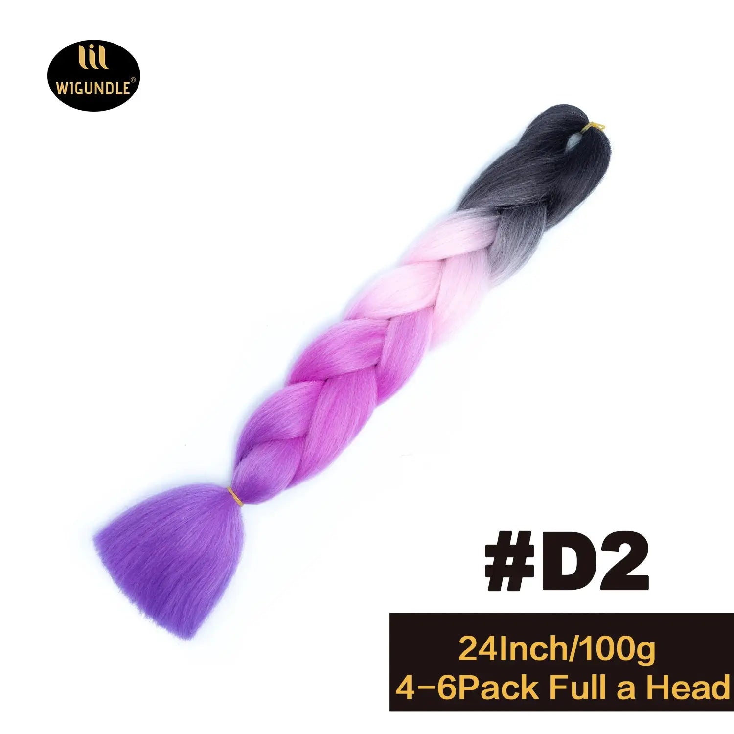 Simples Market 24-inch jumbo braid extensions in Afro ombre gradient (black to pink to purple), Kanekalon synthetic hair