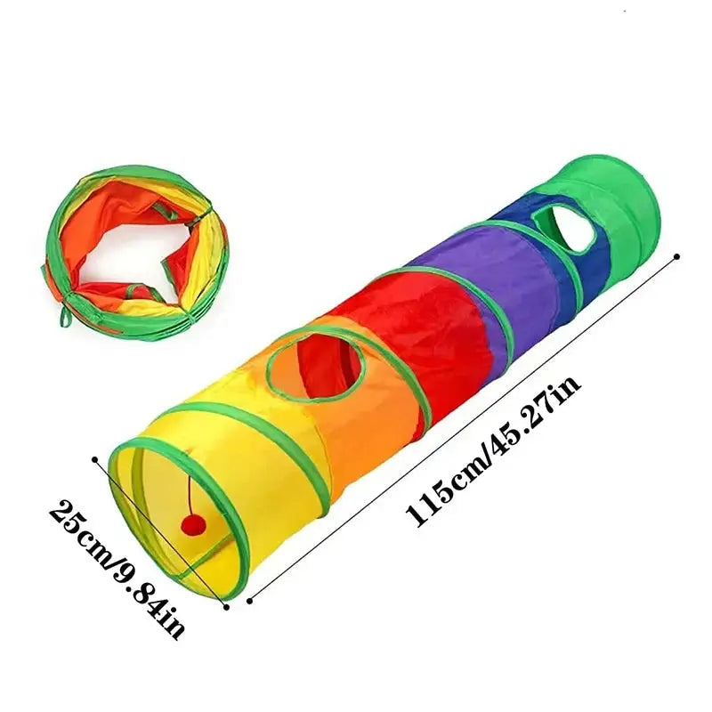 Foldable Cat Tunnel Interactive Toy for Cats Kittens Puppies Rabbits