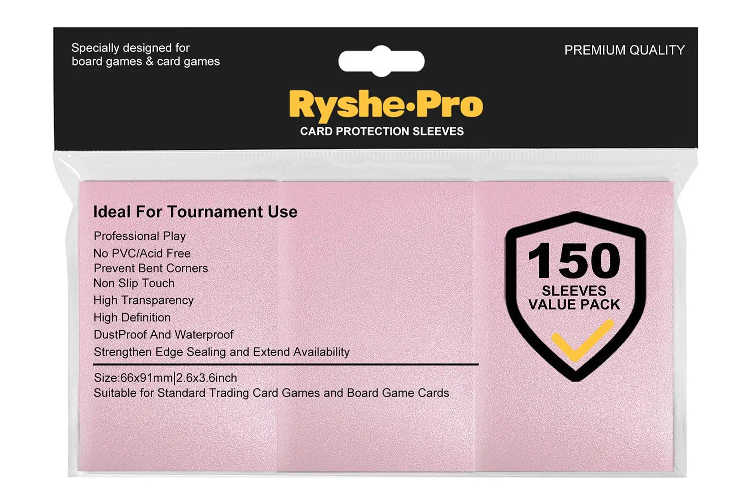 100 Pcs Matte 66x91mm Standard Size Card Sleeves For TCG Trading Cards Board Games Tarot Shield