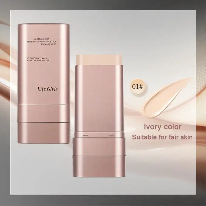 Life Girls Watery Double Headed Foundation Stick With Brush For Natural Long Lasting Flawless Coverage