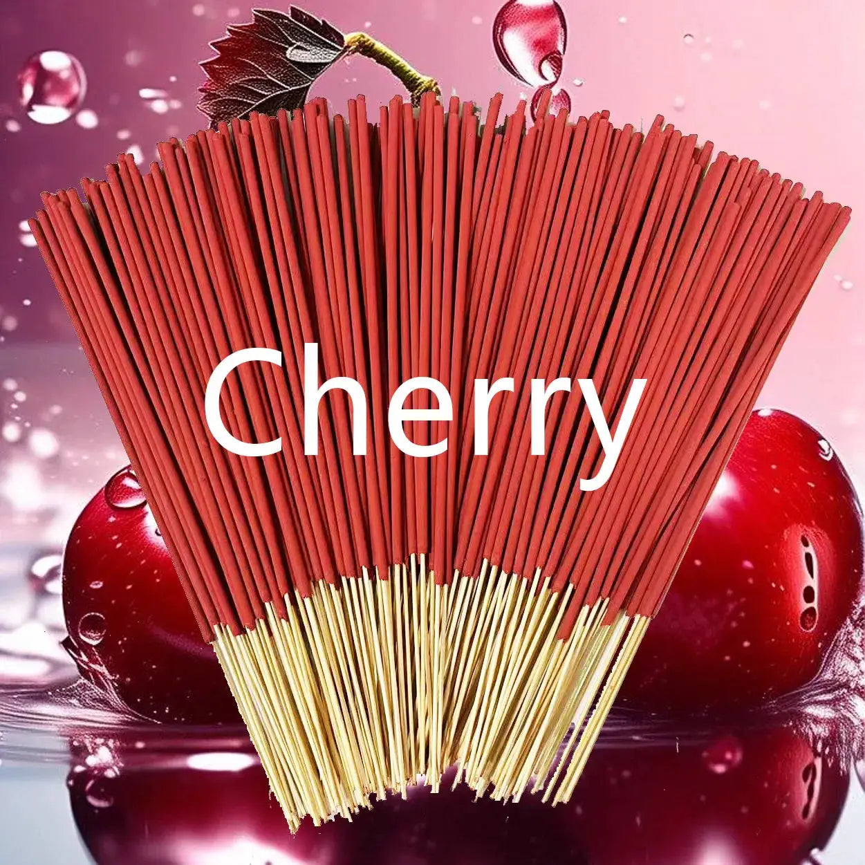 Handmade Cherry Fragrance Incense Sticks 22 Cm Indoor Outdoor Use For Yoga Meditation Camping Travel