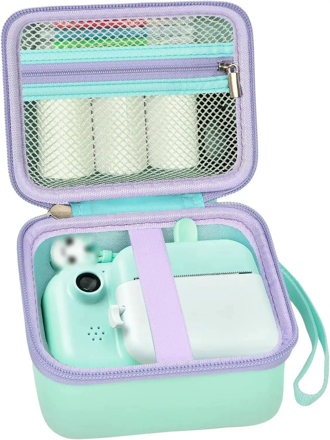 KidGuard Instant Print Camera Case Shockproof Dustproof Hard Storage Bag For Toddler Cameras Travel Friendly PU Case