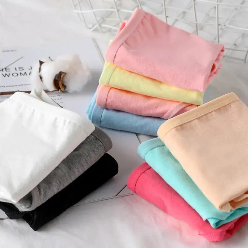 7-pack women's cotton panties in assorted pastel colors; breathable soft underpants