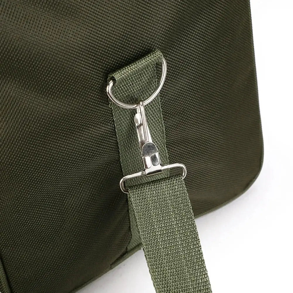 Simples Market Oxford dry-wet separation bag; olive-green, large-capacity waterproof gym bag with metal clasp