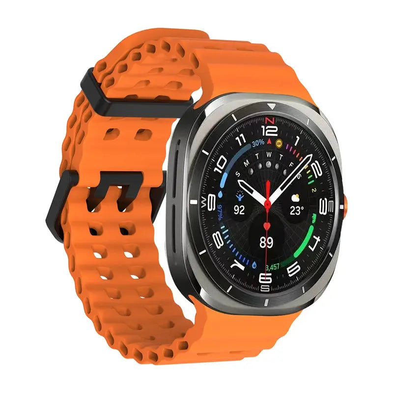 1:1 Marine Band For Samsung Galaxy Watch Ultra 2025 2024 Strap Accessories Sport Silicone Bracelet For Samsung Galaxy Ultra 47mm