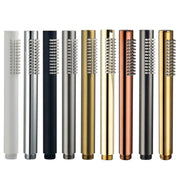 Brass handheld shower head assorted finishes (12) including white, silver, black, nickel, brushed gold, rose gold