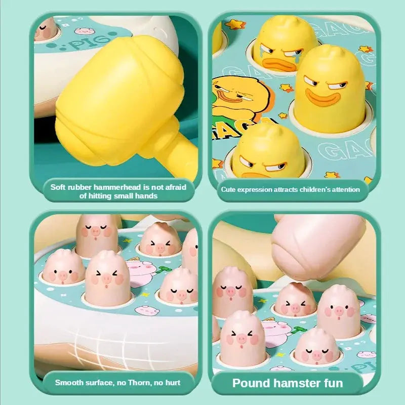 Cartoon Whac A Mole Montessori Baby Toy Educational Toddler Gift Animal Theme Knocking Game Parent Child Board Game Boy