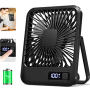 Portable USB Desk Fan With 180 Degree Tilt Folding And Power Display