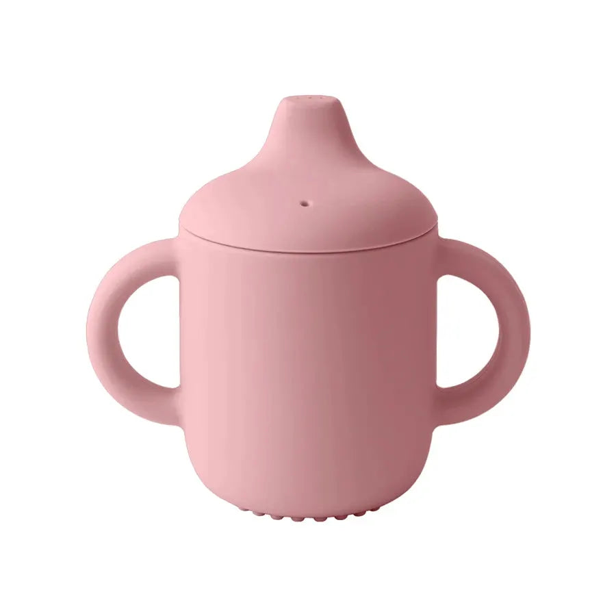 1Pcs Baby Feeding Silicone Cup for Infants and Toddlers Portable Learning Sip Cup Hand Shank Grip