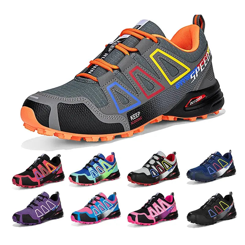 Unisex Outdoor Hiking Shoes Lace Up Non Slip Lightweight Tactical Training Sports Shoes Casual Cycling